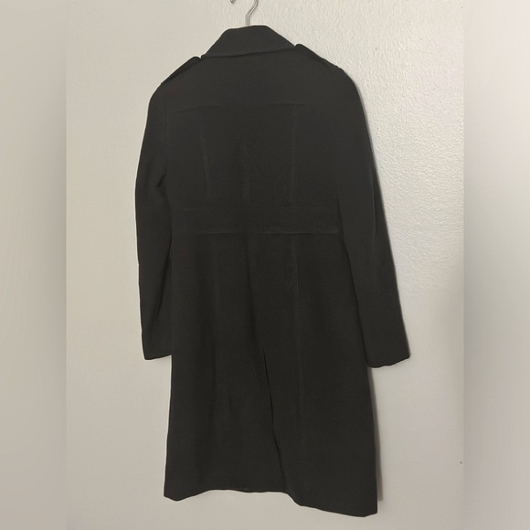 Kenneth Cole Reaction | Long Grey Wool Trench Coat | Sz:2 | Designer Coat - Picture 4 of 13